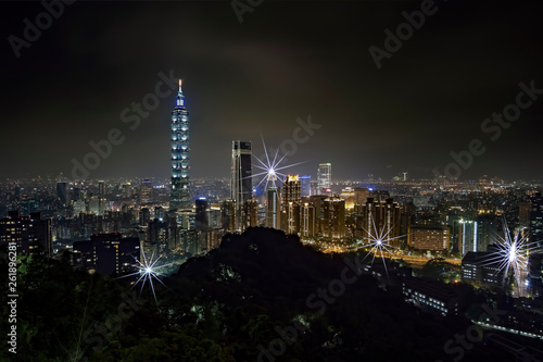 Taipei 101 tower at night, Taiwan