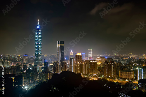 Taipei 101 tower at night  Taiwan