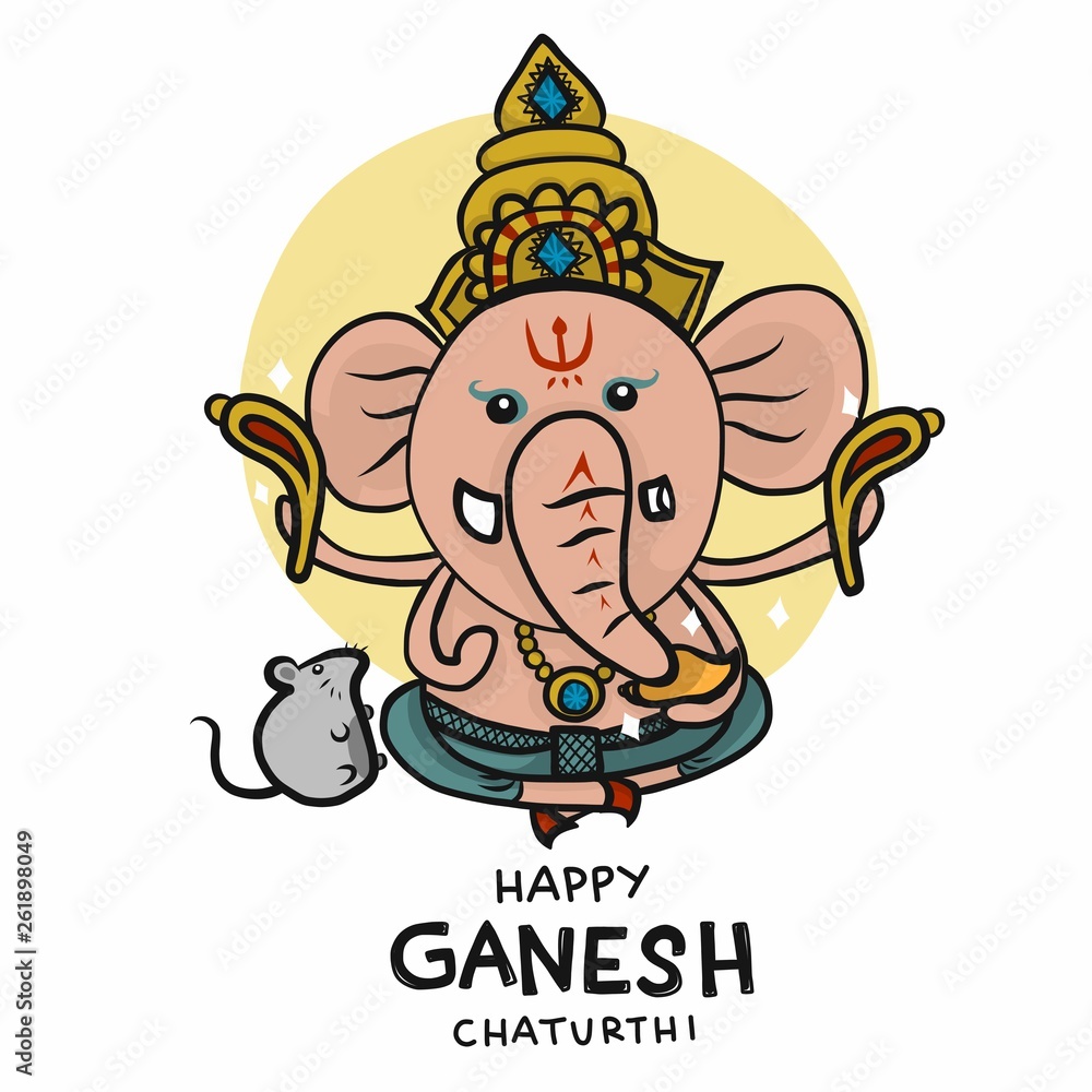 Ganesh cartoon vector illustration