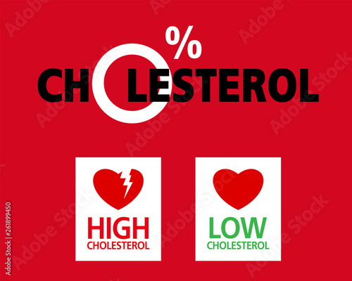Cholesterol in artery, health risk , vector design