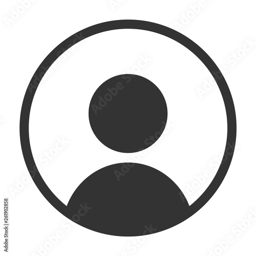 Man icon profile member user. Perconal symbol vector on white isolated background
