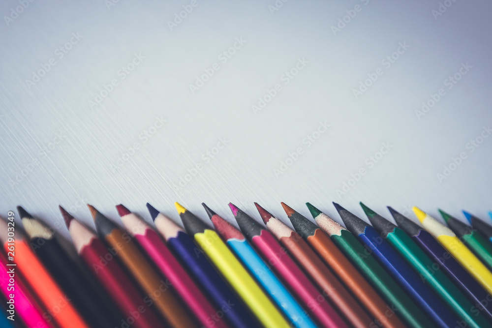 Colored Pencils Row Colored Pencils Row