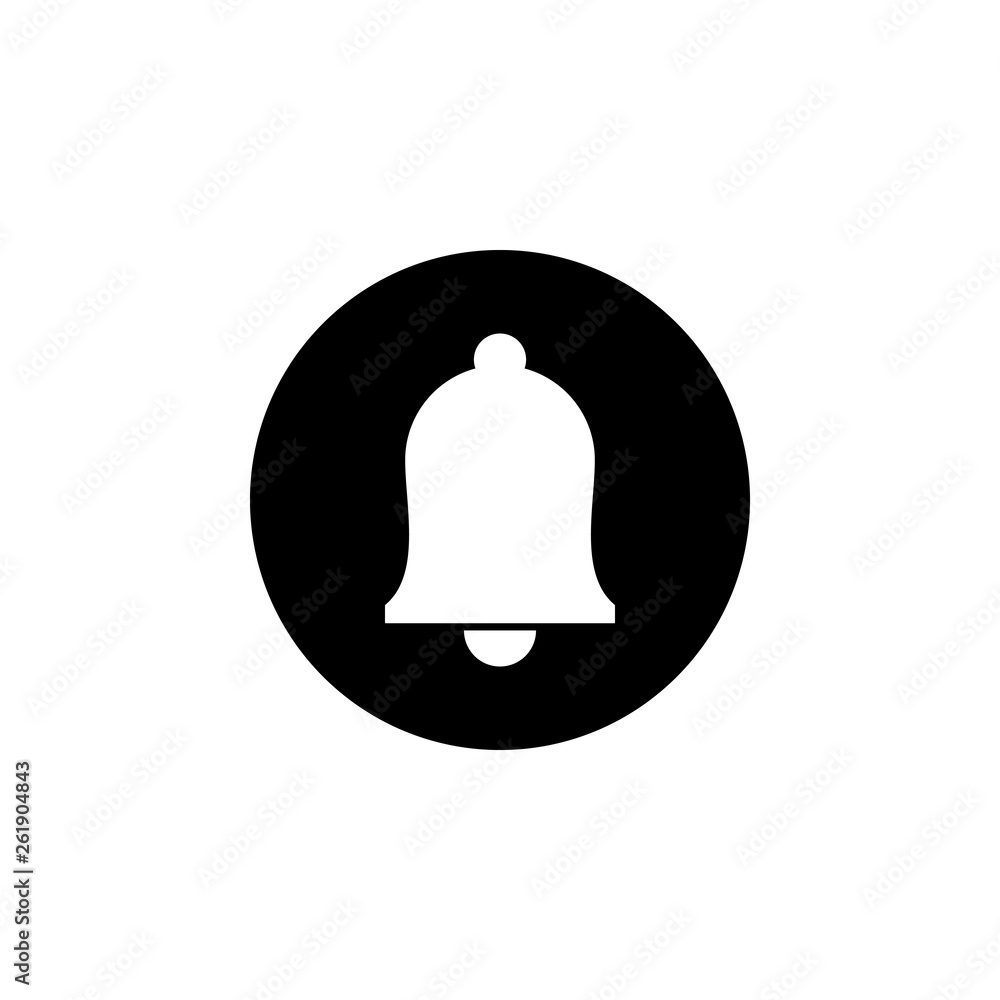 Bell Icon in trendy flat style isolated on grey background. Notification symbol for your web site design Bell Icon in trendy flat style isolated on grey background. Notification symbol for your web site design