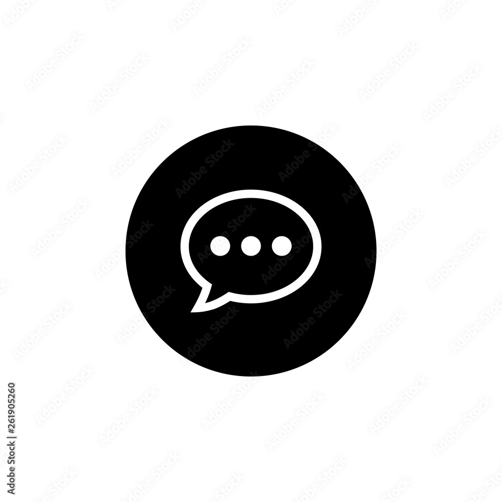Fototapeta premium Chat icon vector. Chat Icon in trendy flat style. Speech bubble symbol