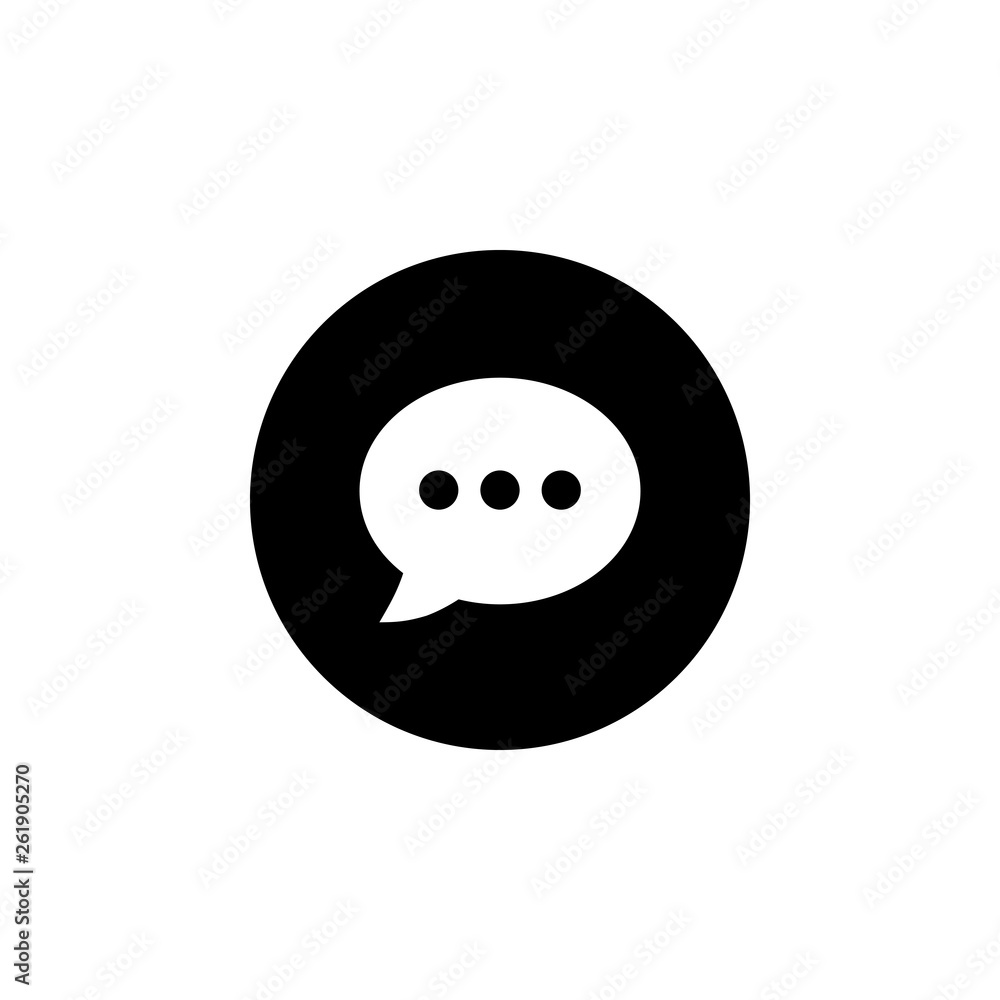 Fototapeta premium Chat icon vector. Chat Icon in trendy flat style. Speech bubble symbol