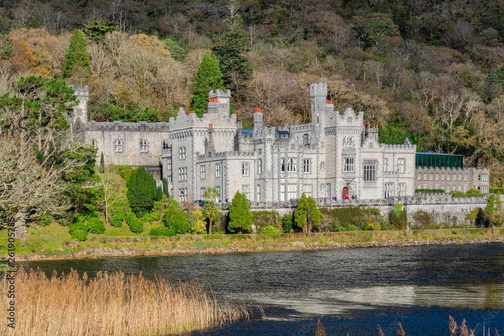 Exterior view of the historical Kylemore Abbey & Victorian Walled Garden