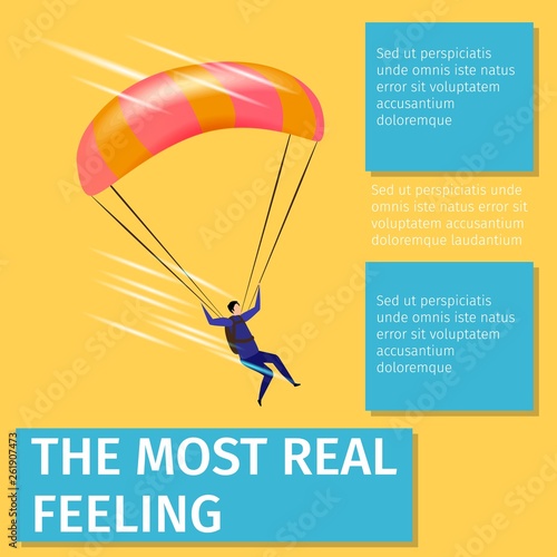 The Most Real Feeling Banner with Skydiver Flying