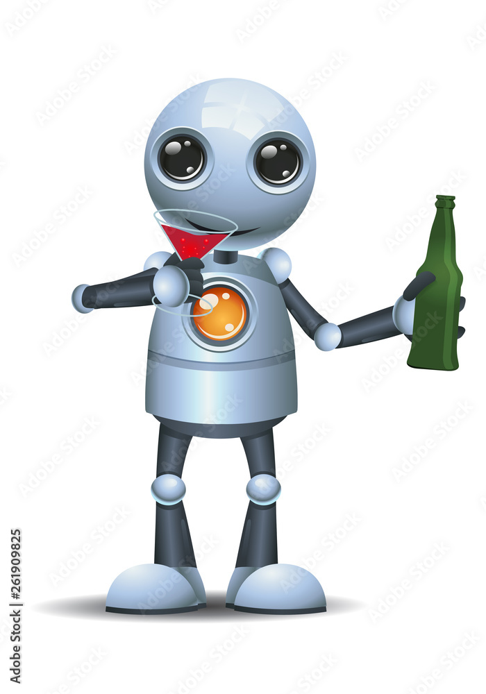 little robot drink wine little robot drink wine