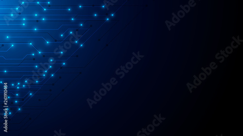 blue technology background with circuit diagram. vector illustration eps10