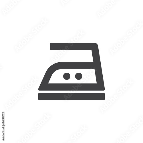 Medium temperature ironing vector icon. filled flat sign for mobile concept and web design. Iron laundry sign glyph icon. Symbol, logo illustration. Pixel perfect vector graphics