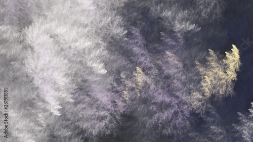 Abstract grey fantastic clouds. Colorful fractal background. Digital art. 3d rendering.