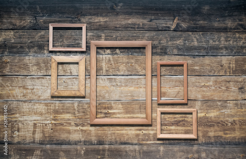 frames on old  wall