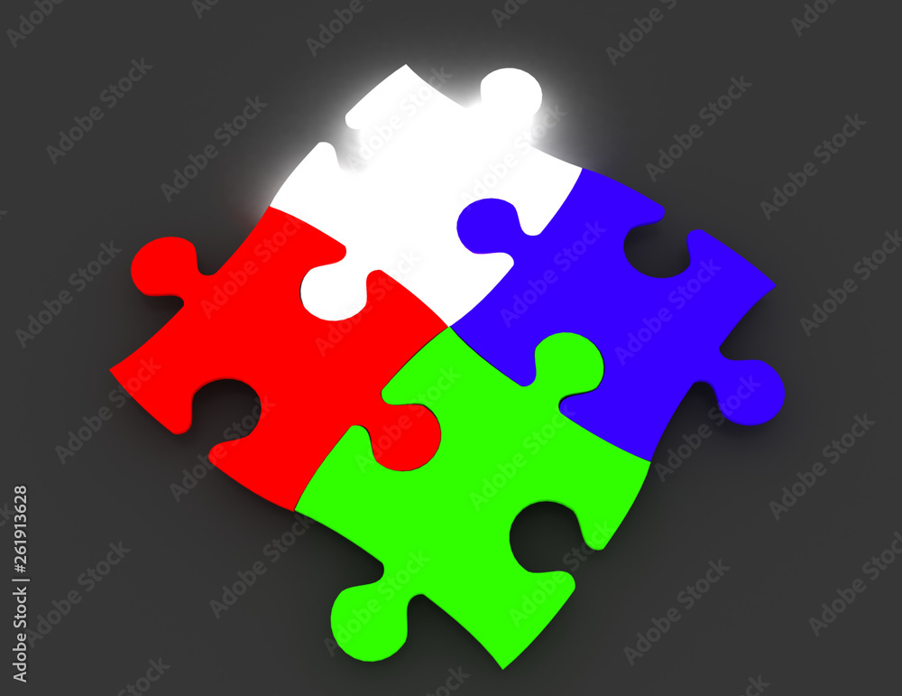 3d puzzle business concept. 3d illustration 3d puzzle business concept. 3d illustration