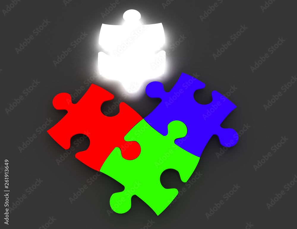 3d puzzle business concept. 3d illustration 3d puzzle business concept. 3d illustration