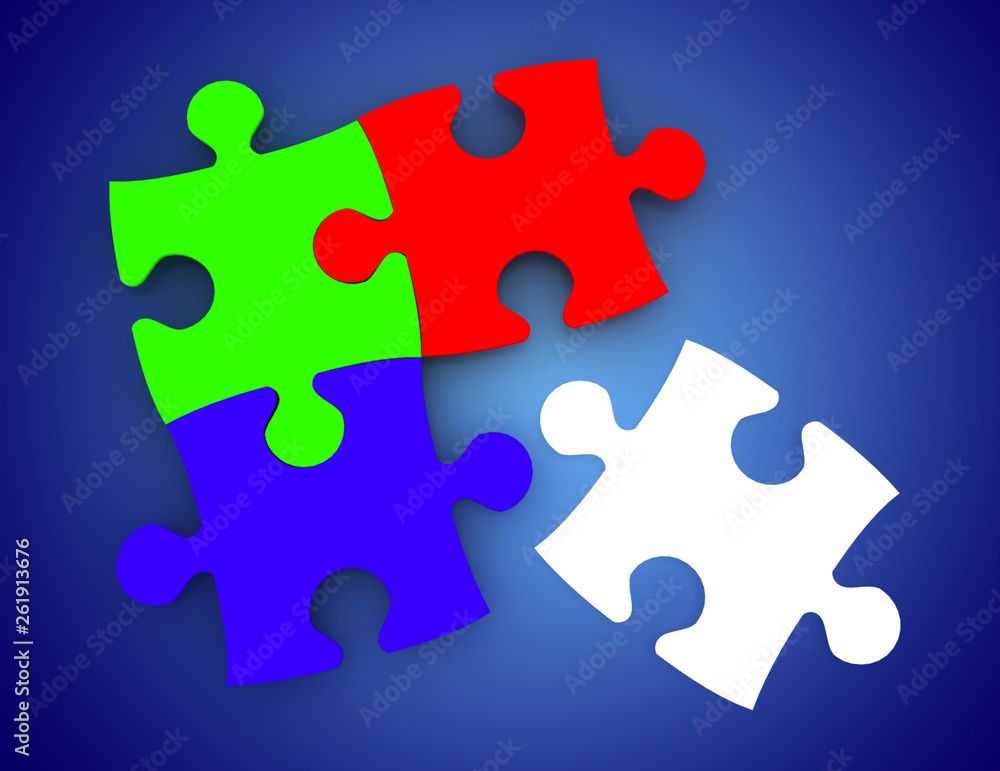 3d puzzle business concept. 3d illustration 3d puzzle business concept. 3d illustration