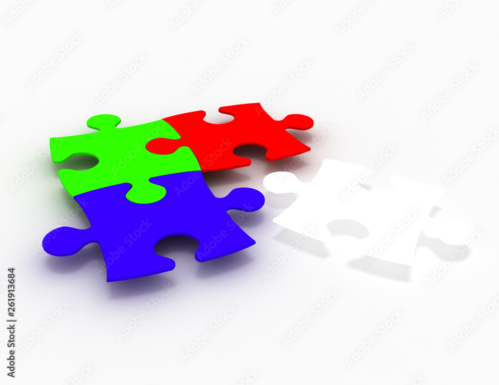 3d puzzle business concept. 3d illustration 3d puzzle business concept. 3d illustration