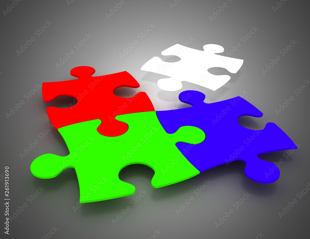 3d puzzle business concept. 3d illustration 3d puzzle business concept. 3d illustration