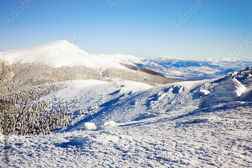 Winter landscape mountaintop