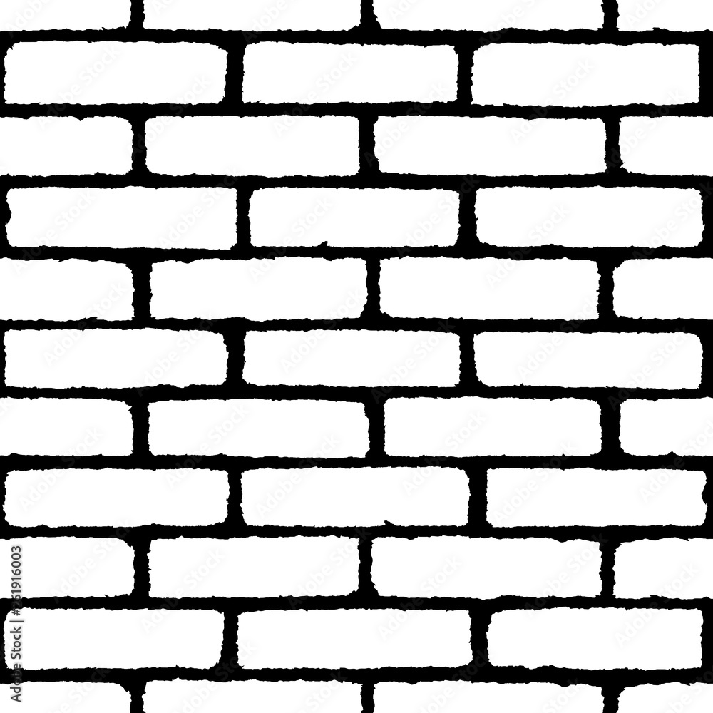 Brick wall texture seamless pattern. White on black Vector illustration background for fashion, surface design for web, home decor, fashion, surface, graphic design Brick wall texture seamless pattern. White on black Vector illustration background for fashion, surface design for web, home decor, fashion, surface, graphic design