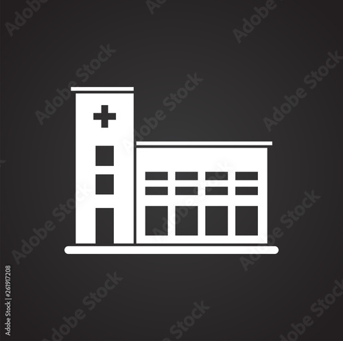 Building icon on background for graphic and web design. Simple vector sign. Internet concept symbol for website button or mobile app.