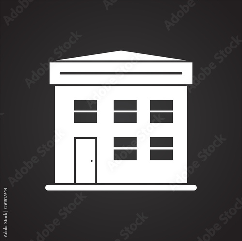 Building icon on background for graphic and web design. Simple vector sign. Internet concept symbol for website button or mobile app.