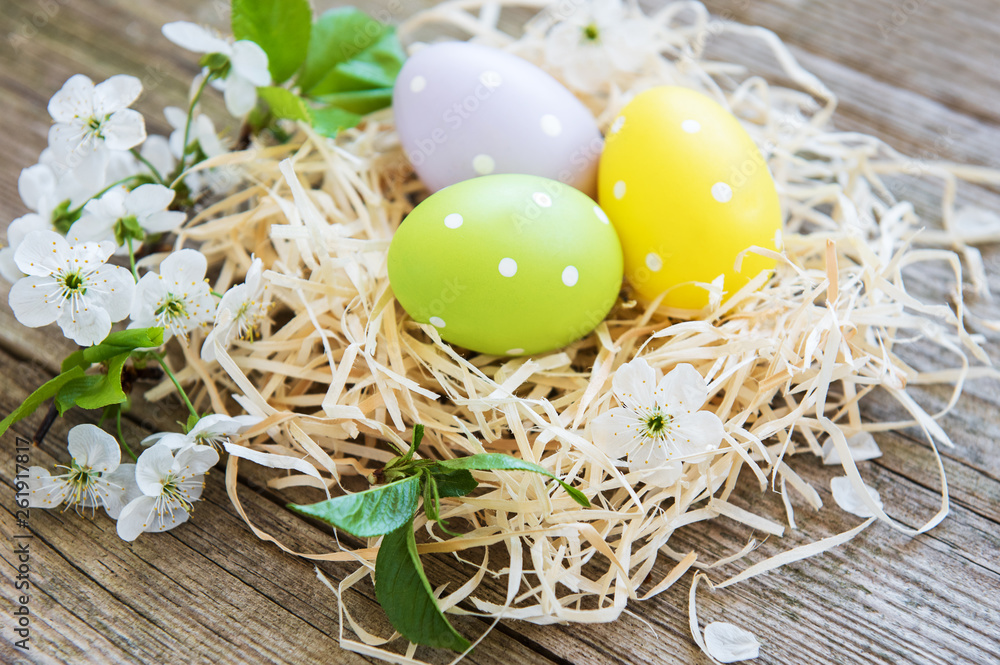 Nest with easter eggs Nest with easter eggs