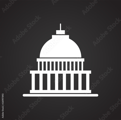 Building icon on background for graphic and web design. Simple vector sign. Internet concept symbol for website button or mobile app.