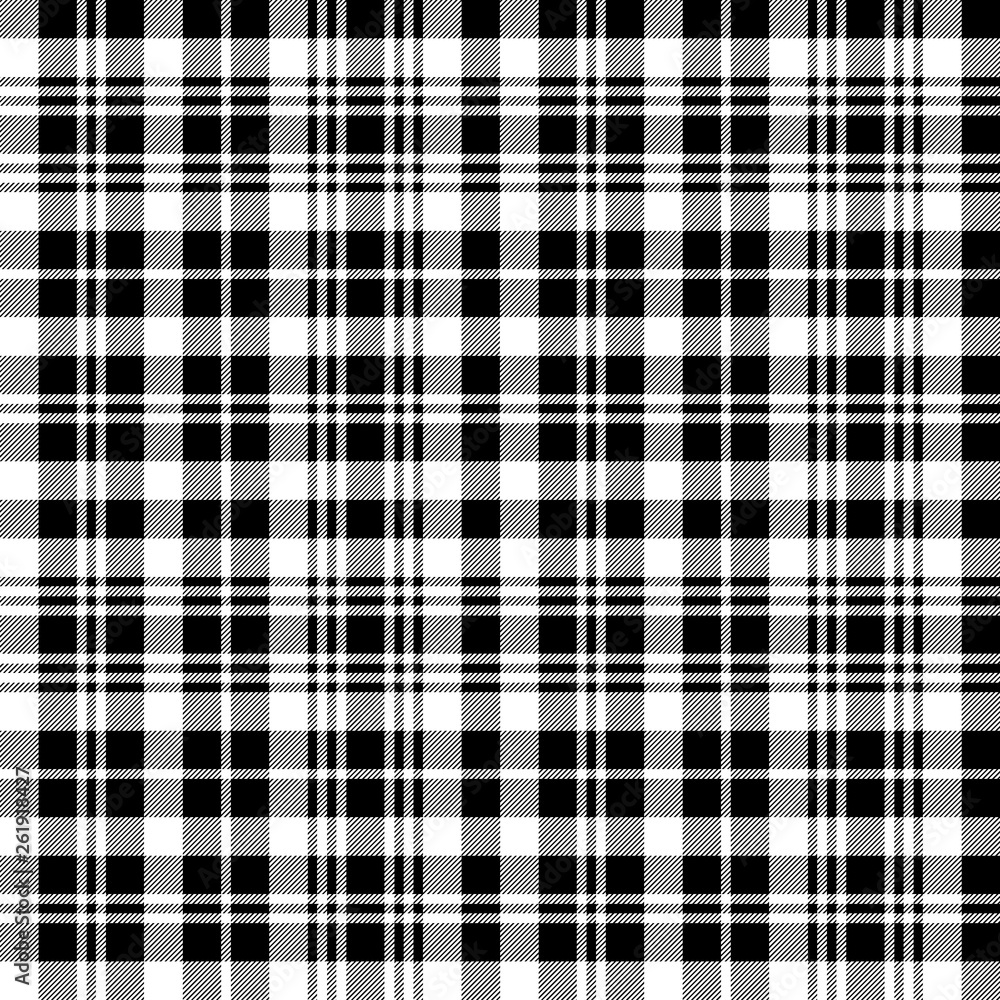 Black watch tartan fabric texture seamless pattern Stock Vector | Adobe