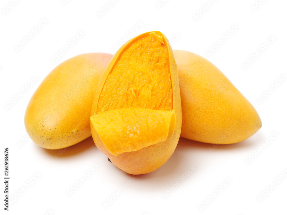 Mango on white background Mango on white background