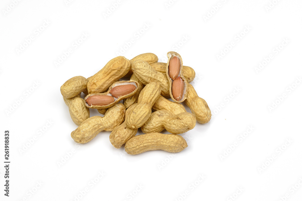 peanuts isolated on white background peanuts isolated on white background