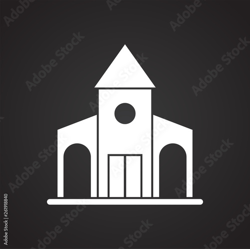 Building icon on background for graphic and web design. Simple vector sign. Internet concept symbol for website button or mobile app.