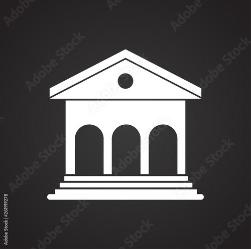 Building icon on background for graphic and web design. Simple vector sign. Internet concept symbol for website button or mobile app.