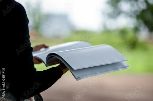 Hand and book of young women Is reading books for education Education concept