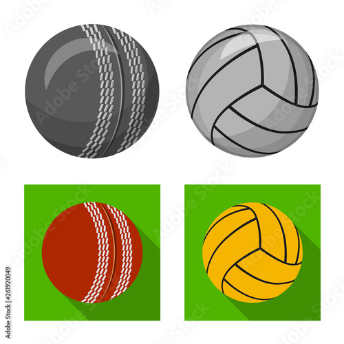 Vector design of sport and ball logo. Collection of sport and athletic stock vector illustration.