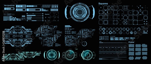 Sci-Fi Concept HUD Interface Screen. Virtual Reality View Display. Hologram Technology