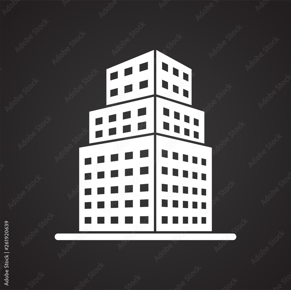 Building icon on background for graphic and web design. Simple vector sign. Internet concept symbol for website button or mobile app.
