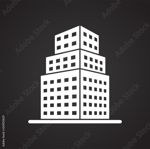 Building icon on background for graphic and web design. Simple vector sign. Internet concept symbol for website button or mobile app.