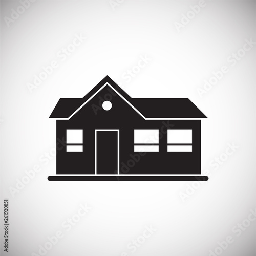 Building icon on background for graphic and web design. Simple vector sign. Internet concept symbol for website button or mobile app.