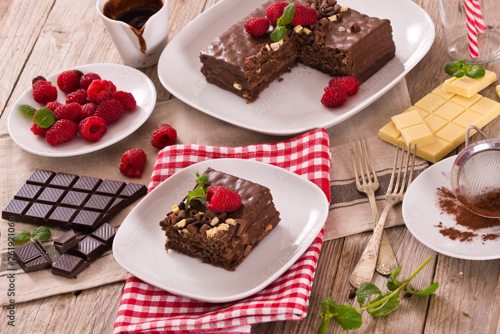Chocolate cake. Chocolate cake.