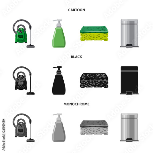 Vector design of cleaning and service symbol. Collection of cleaning and household vector icon for stock.
