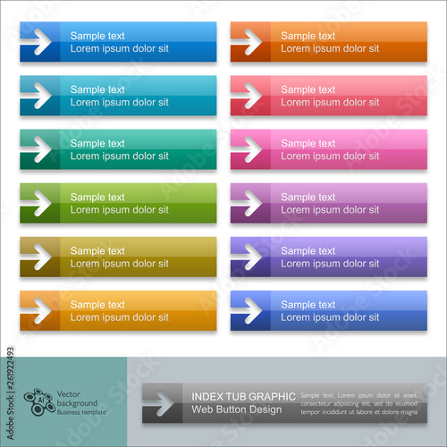 Web Button and Headline Design, Vector Graphics	
