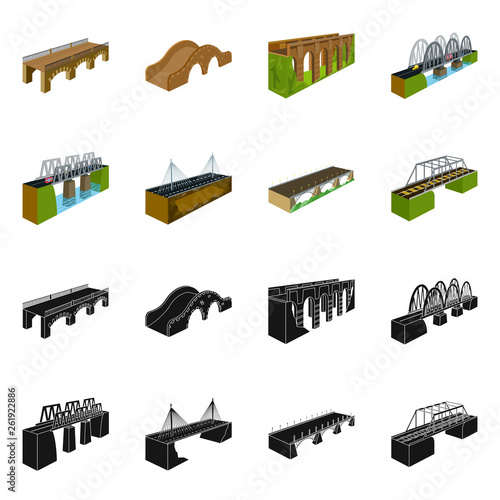 Vector design of connection and design symbol. Collection of connection and side vector icon for stock.