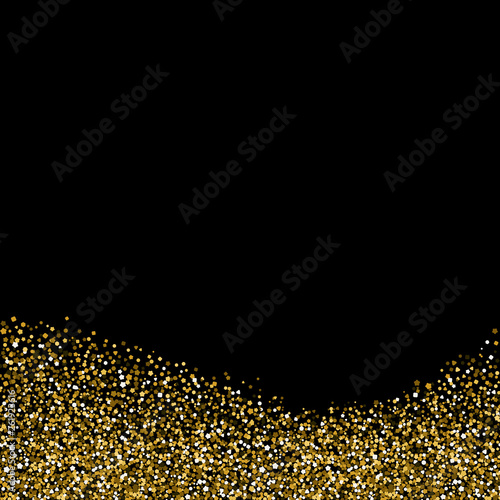 Greeting card with Golden bright sequins.