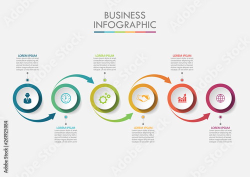 Business data visualization. timeline infographic icons designed for abstract background template milestone element modern diagram process technology digital marketing data presentation chart Vector