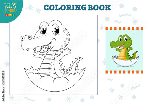 Copy and color picture vector illustration, exercise