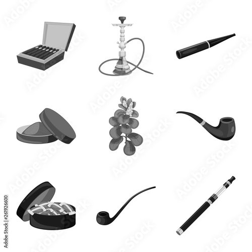 Vector design of health and nicotine sign. Collection of health and statistics vector icon for stock.