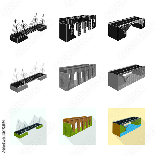 Vector design of connection and design symbol. Collection of connection and side vector icon for stock.