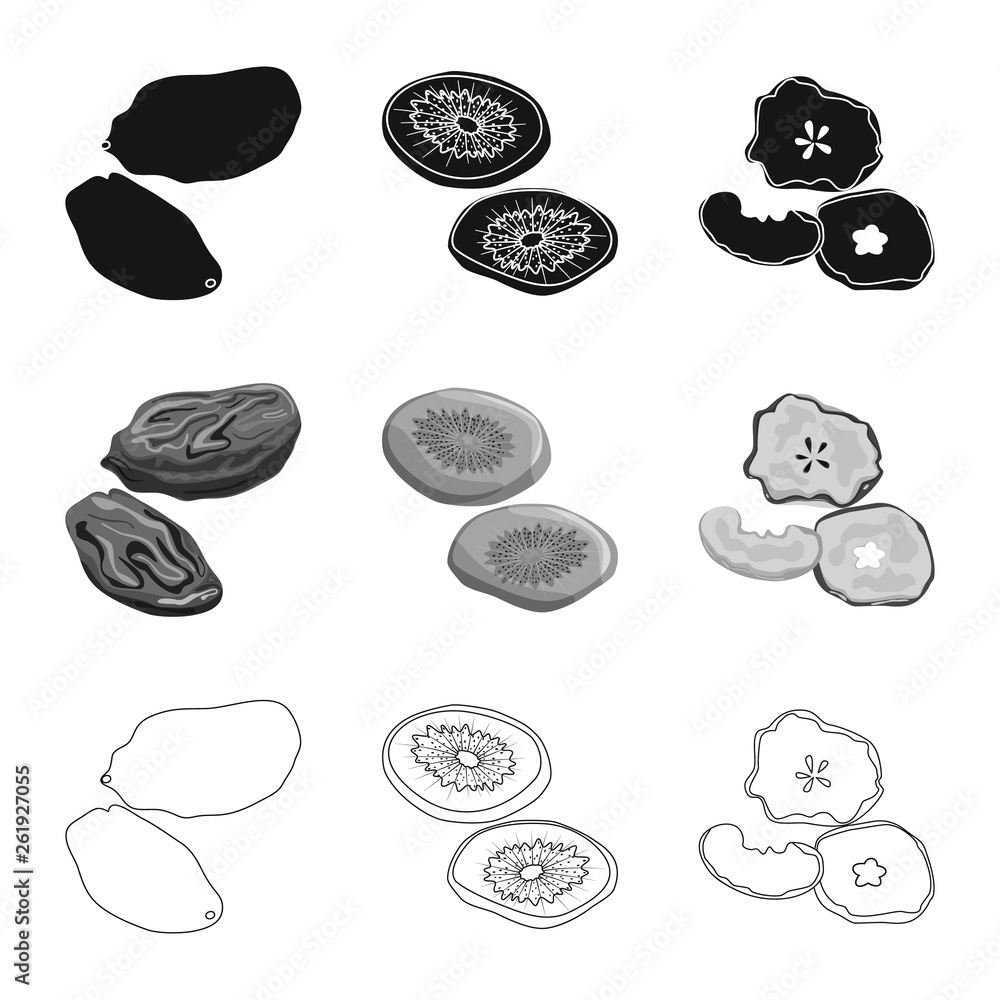 Vector design of food and raw sign. Set of food and nature vector icon for stock. Vector design of food and raw sign. Set of food and nature vector icon for stock.