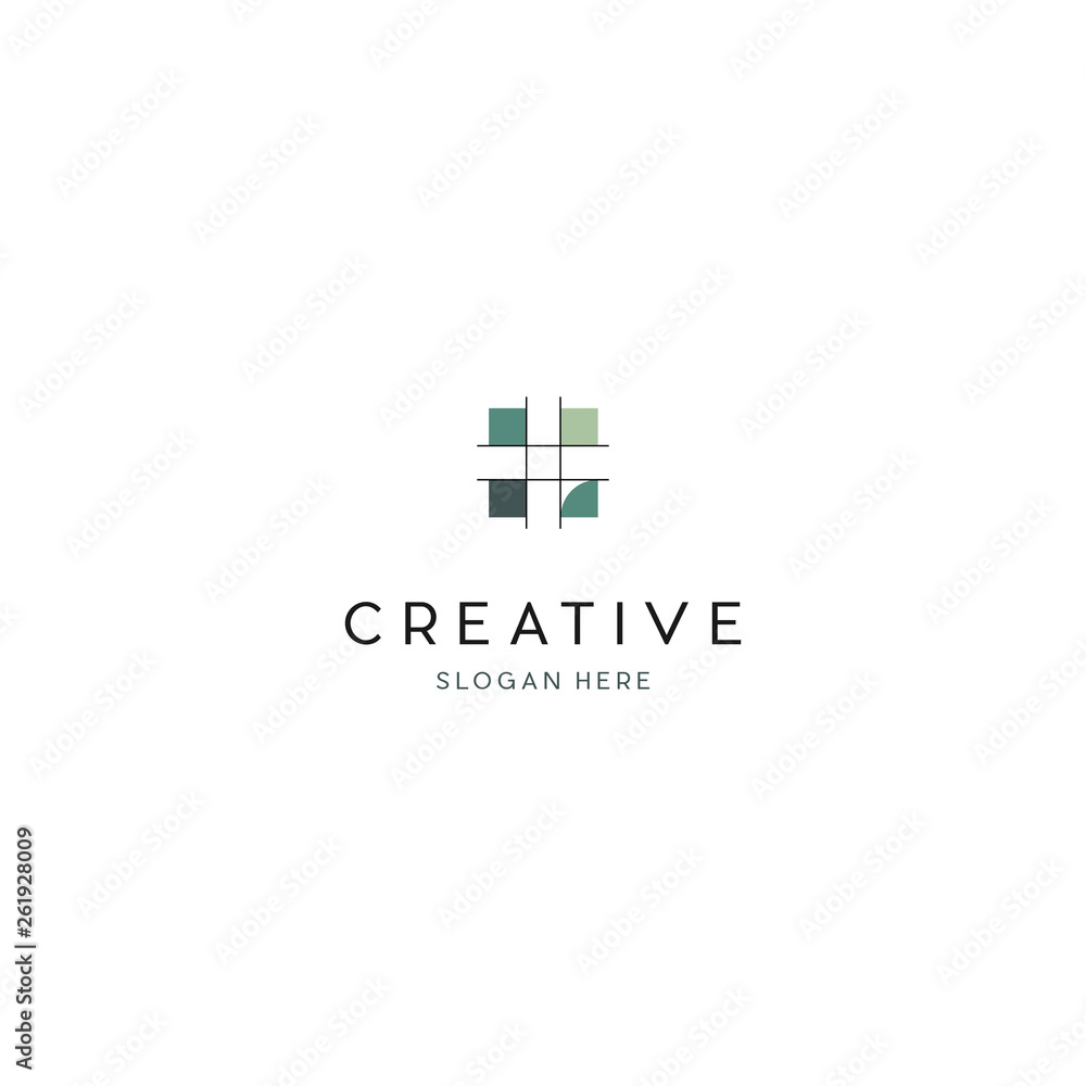 Obraz premium Flooring logo parquet vector illustration design, flooring company illustration logo design