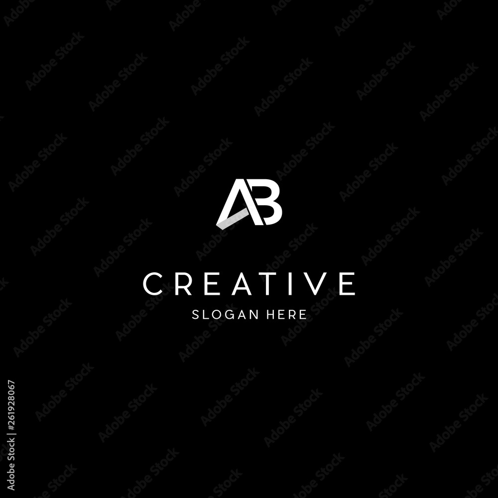 Letter AB Creative Logo Design Graphic Template, Modern letters AB, A&B Logo Design Template Vector. Letter AB Creative Logo Design Graphic Template, Modern letters AB, A&B Logo Design Template Vector.